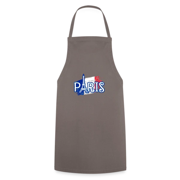 Paris Tour Eiffel Drapeau sur Tablier de cuisine