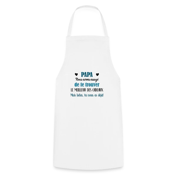Papa, le Meilleur des Cadeaux (avec vos prénoms) sur Tablier de cuisine
