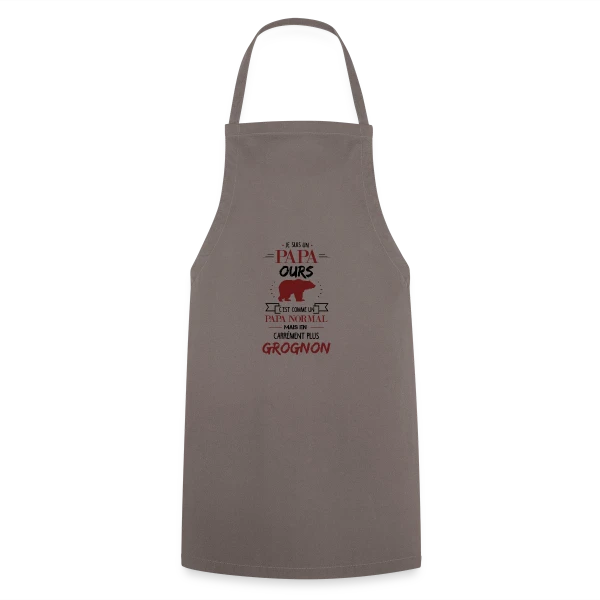 Papa Ours Grognon sur Tablier de cuisine