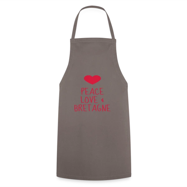 Peace Love Bretagne sur Tablier de cuisine