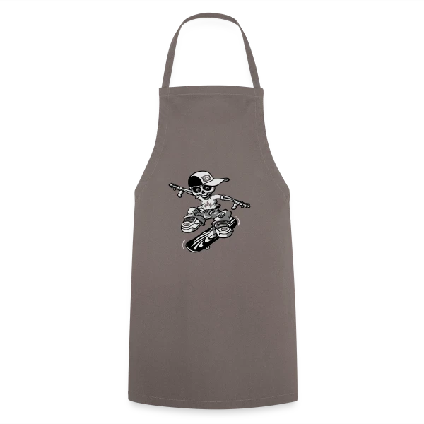 Squelette Skateur : Le Rider de l'Au-delà sur Tablier de cuisine