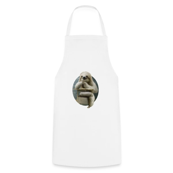 Paresseux Studieux en Classe sur Tablier de cuisine