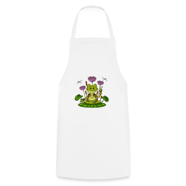 Grenouille Zen Hippie sur Tablier de cuisine