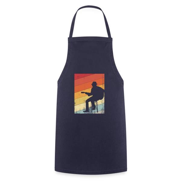 Guitariste Jazz Rétro sur Tablier de cuisine