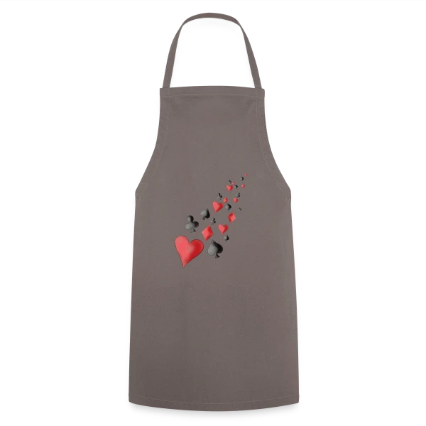 Envolée de Cartes à Jouer sur Tablier de cuisine