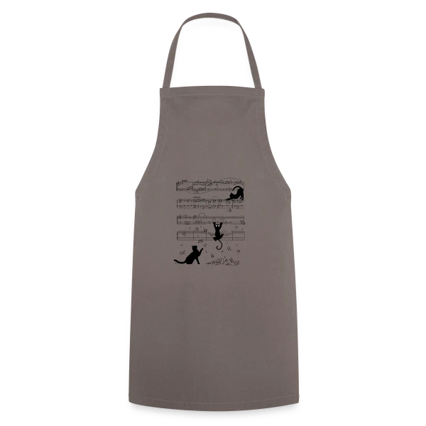 Chats Musiciens Partitions sur Tablier de cuisine
