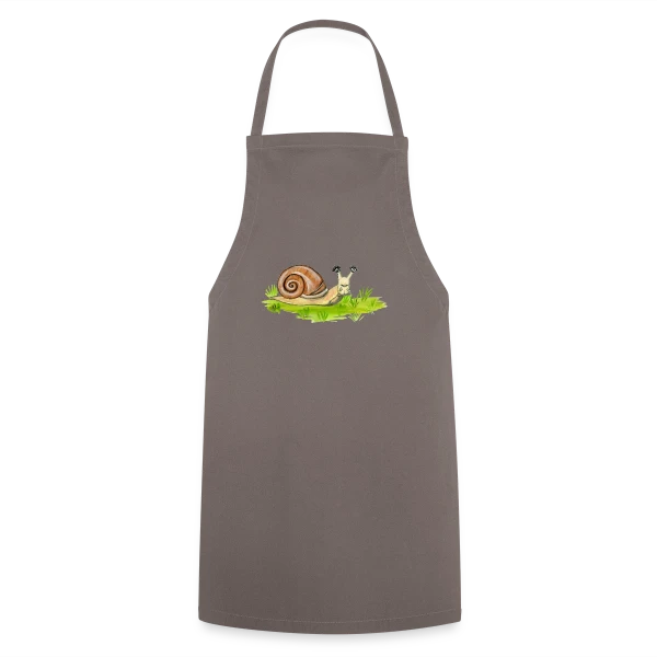 Escargot Rigolo Cils Fous sur Tablier de cuisine