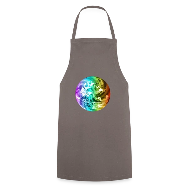 Globe Terre Arc-en-ciel sur Tablier de cuisine