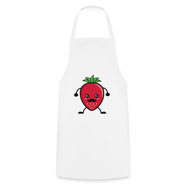 Fraise Kawaii Adorable et Tendance sur Tablier de cuisine
