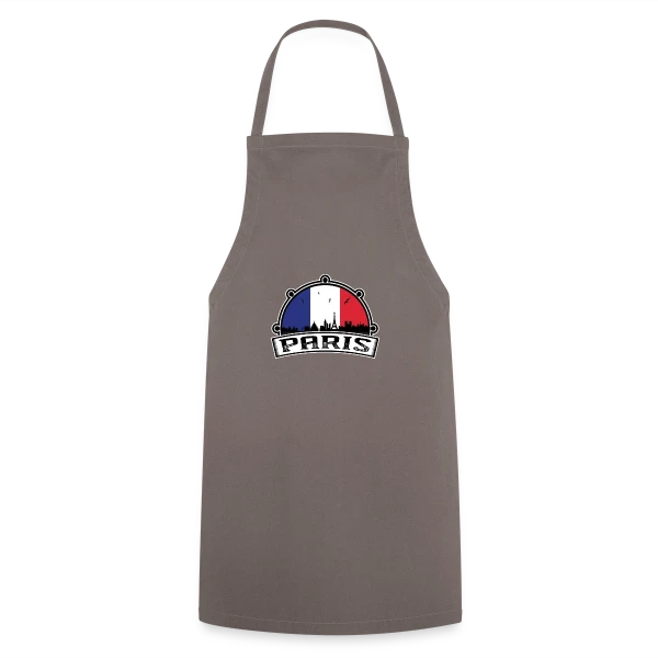 Paris Skyline Drapeau Français sur Tablier de cuisine