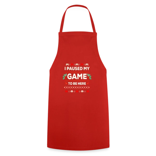 Joyeux Noël au Gamer : T-shirt Cadeau Idéal PC Zocker sur Tablier de cuisine