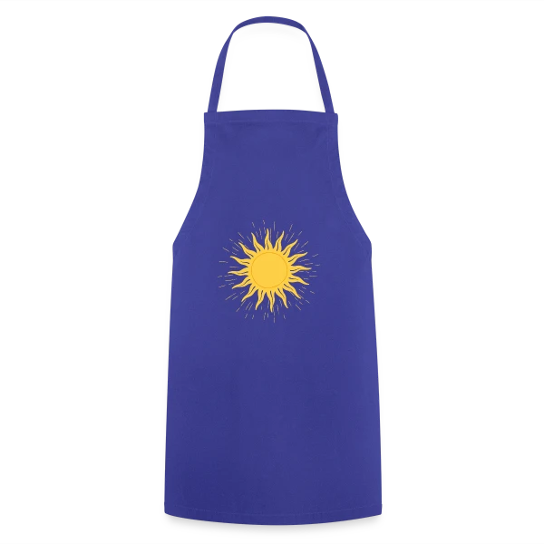 Dessin de Soleil Éclatant sur Tablier de cuisine