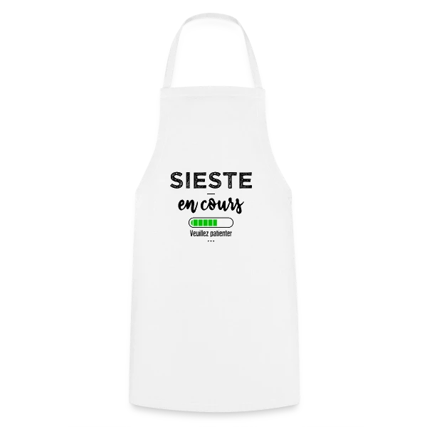 Sieste en cours, ne pas déranger ! sur Tablier de cuisine