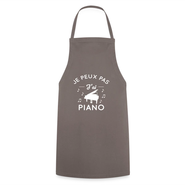 Je Peux Pas J'ai Piano : L'Excuse Parfaite du Pianiste sur Tablier de cuisine