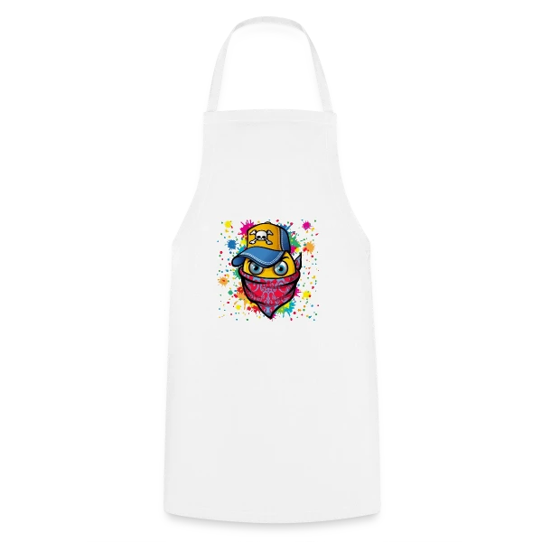 Masque Urbain et Graffitis sur Tablier de cuisine
