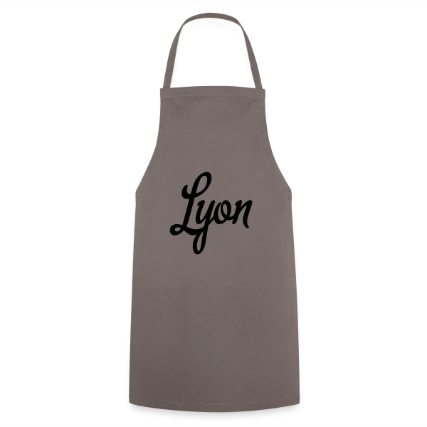 Lyon Calligraphie Élégante sur Tablier de cuisine
