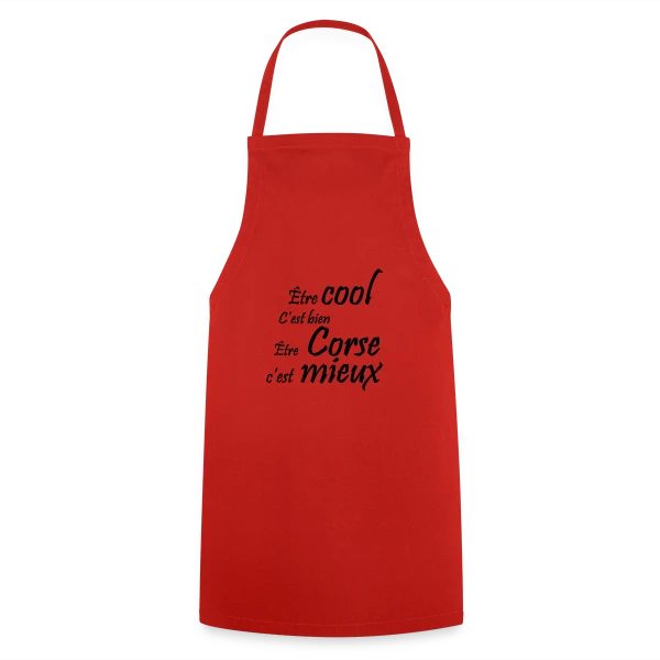 Humour 'Être Corse' sur Tablier de cuisine