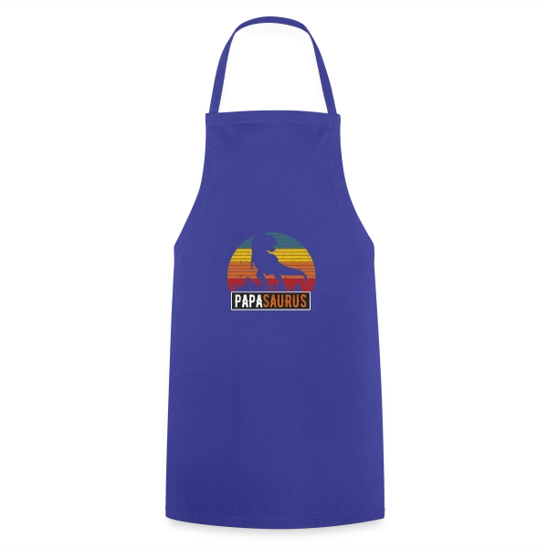 'PapaSaurus Rex' - Humour Dinosaure Rétro pour Papa sur Tablier de cuisine