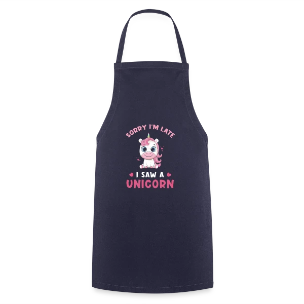 Licorne Mignonne en Retard sur Tablier de cuisine