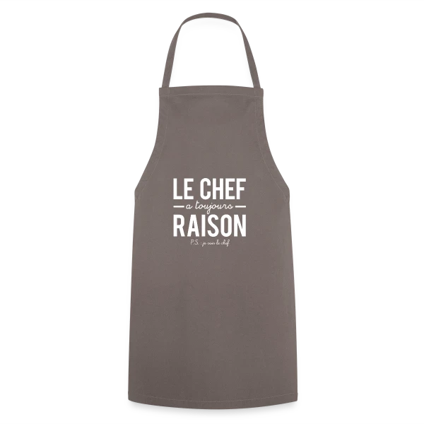 Humour Cuisine : Le Chef a Toujours Raison! sur Tablier de cuisine