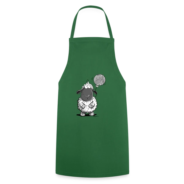 Mouton Loufoque et son Ballon de Laine sur Tablier de cuisine