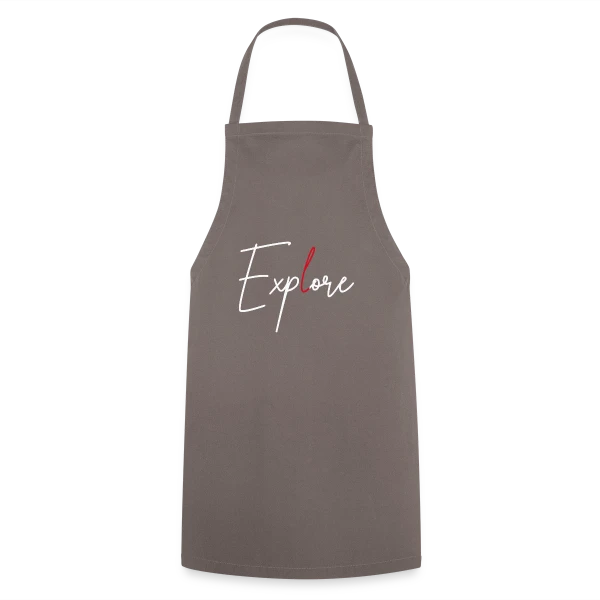 Exploration Élégante Rouge sur Tablier de cuisine