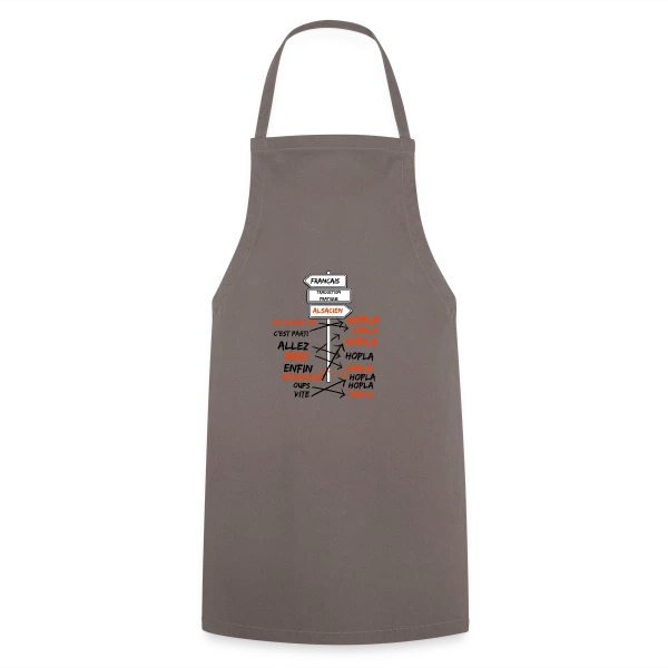 Traduction Alsacien Hopla sur Tablier de cuisine