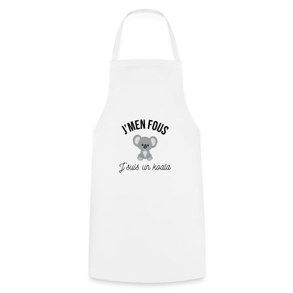 "J'm'en Fous, J'suis un Koala" - Humour Décontracté sur Tablier de cuisine