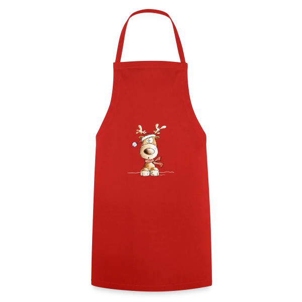 Renne de Noël Rigolo Ho Ho Ho ! sur Tablier de cuisine