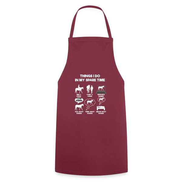 Mes Passions : Écran et Chevaux sur Tablier de cuisine