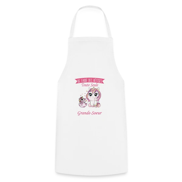 Future Grande Sœur Licorne sur Tablier de cuisine