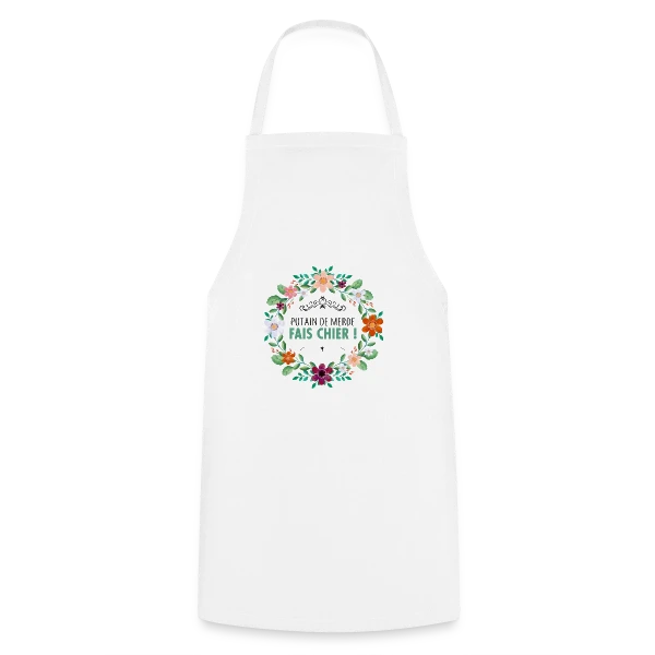 Coup de Gueule Fleuri sur Tablier de cuisine