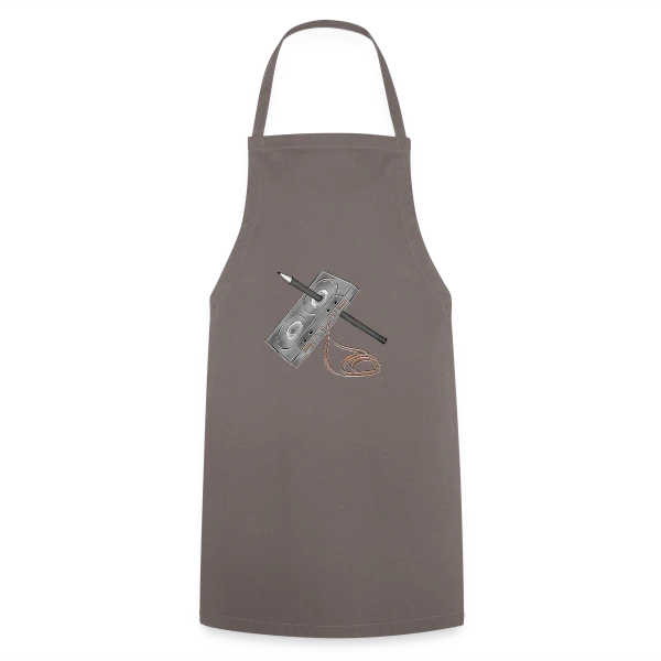 Cassette et Crayon Esquisse sur Tablier de cuisine