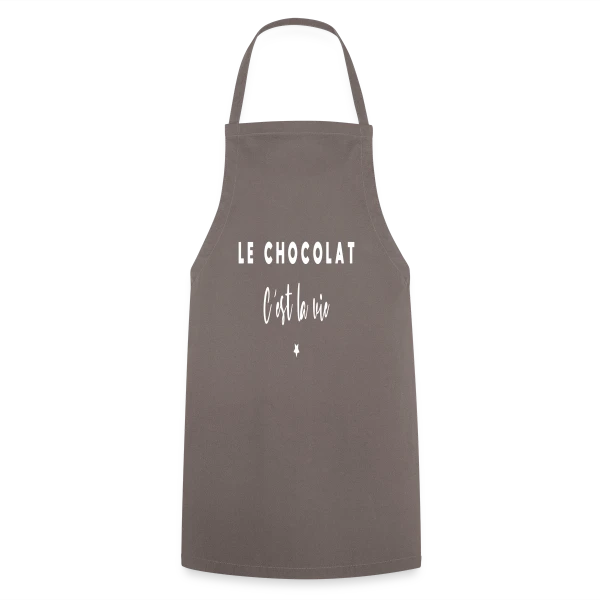 Le Chocolat, C'est la Vie : Douceur et Humour sur Tablier de cuisine