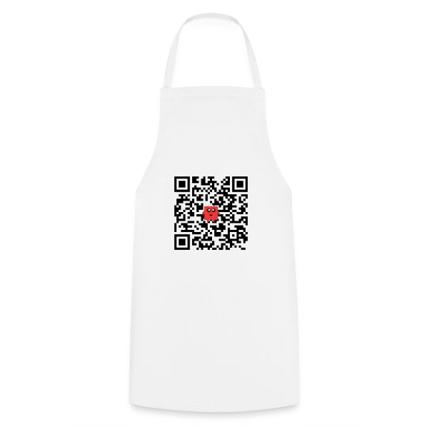 QR Code Mignon sur Tablier de cuisine