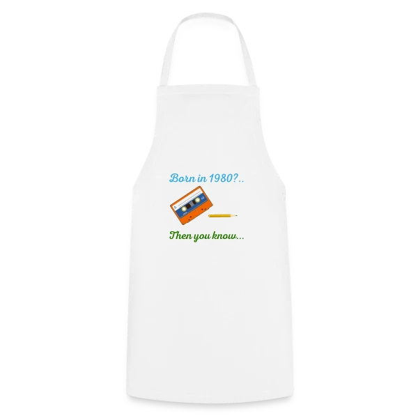 Né en 1980 Cassette sur Tablier de cuisine