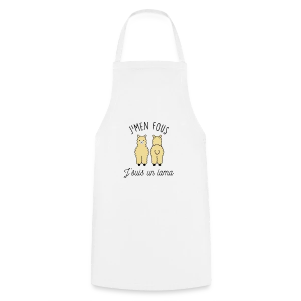 "J'men fous j'suis un lama" - Humour Décalé sur Tablier de cuisine