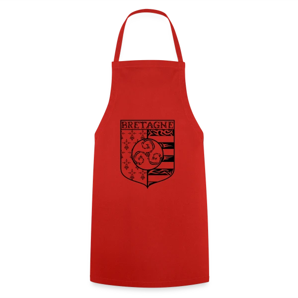 Bretagne - Blason Gwenn Ha Du Triskèle Tribal sur Tablier de cuisine