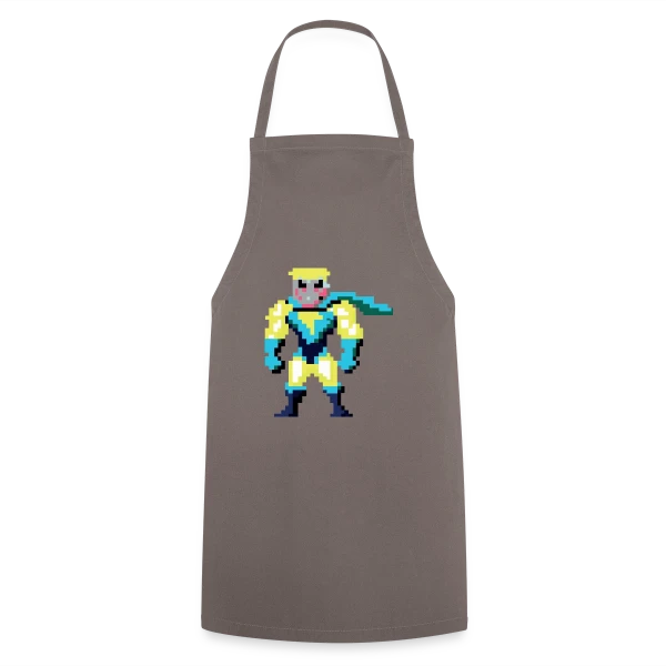 Super-Héros Pixel Franck sur Tablier de cuisine