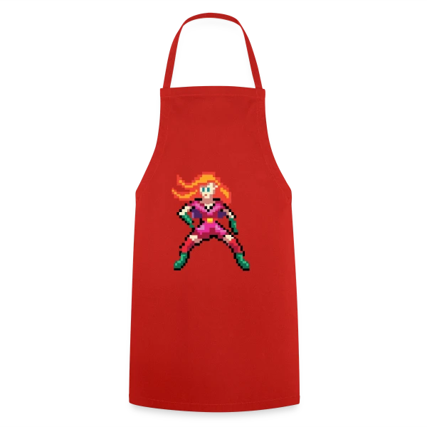 Super-Héroïne Rouge sur Tablier de cuisine
