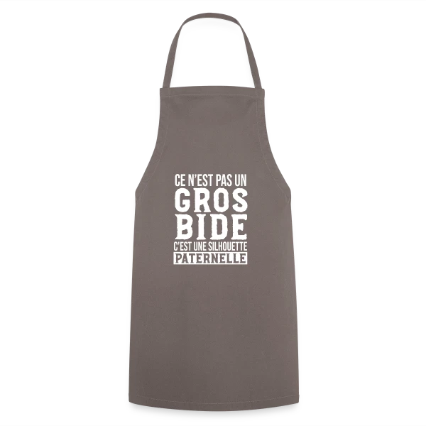 Papa Gros Bide - Silhouette Paternelle Humour sur Tablier de cuisine