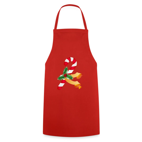 Sucre d'Orge et Houx pour la Période des Fêtes sur Tablier de cuisine