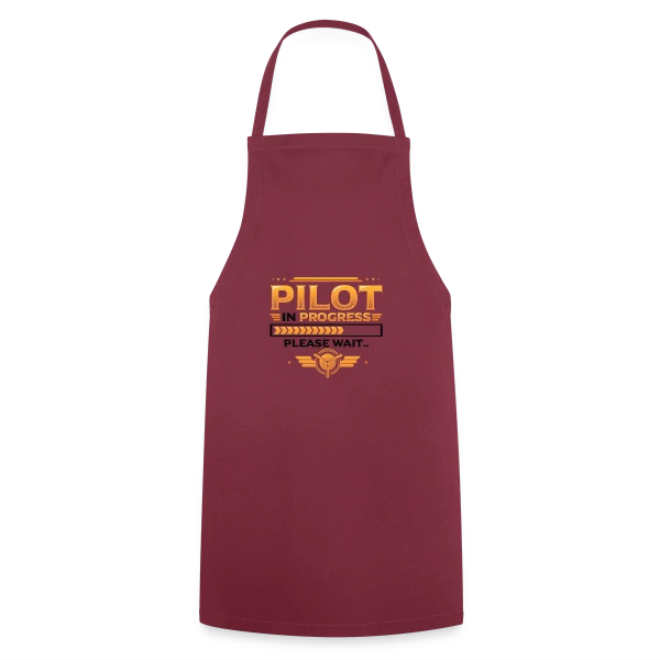 Pilote en Formation Humour sur Tablier de cuisine