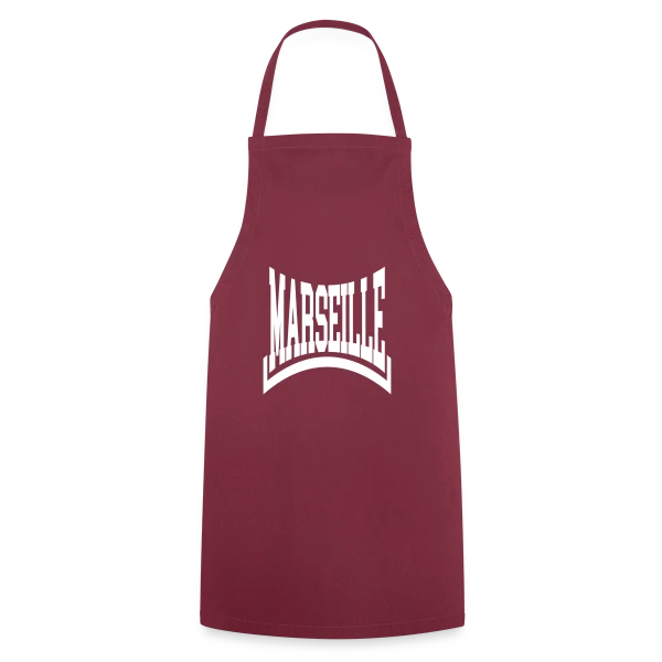 Marseille Texte Pur sur Tablier de cuisine