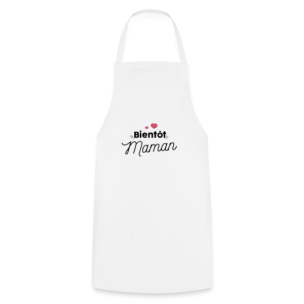 Bientôt Maman : Annonce Grossesse Originale sur Tablier de cuisine