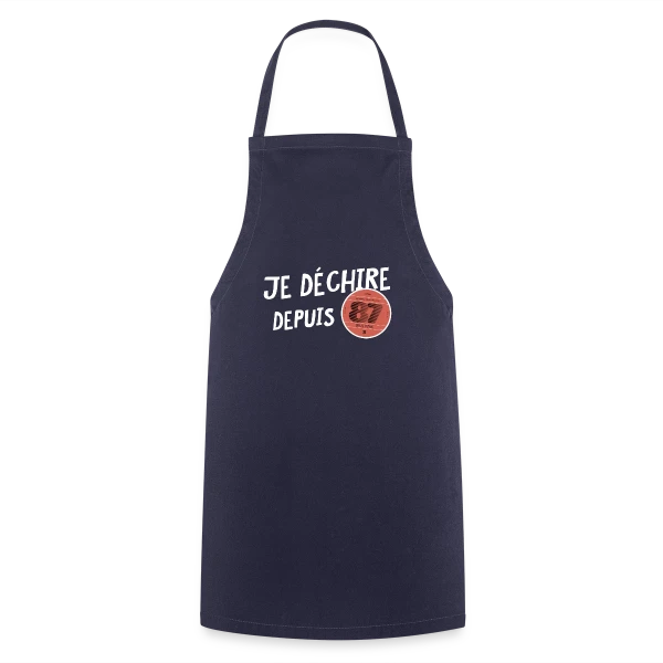 Je déchire depuis 1987 - Anniversaire Rétro sur Tablier de cuisine