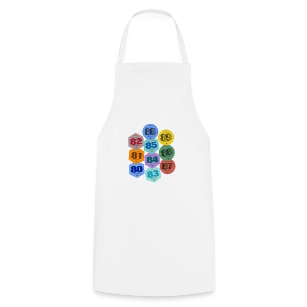 Vignette Auto Rétro Années 80 sur Tablier de cuisine