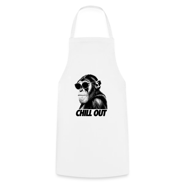 Chimpanzé Relax sur Tablier de cuisine