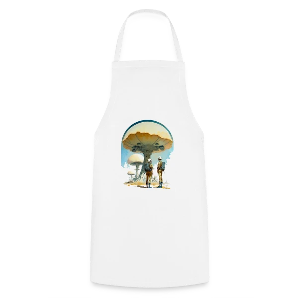 Astro-Champignons 70s Sci-Fi Spatial sur Tablier de cuisine