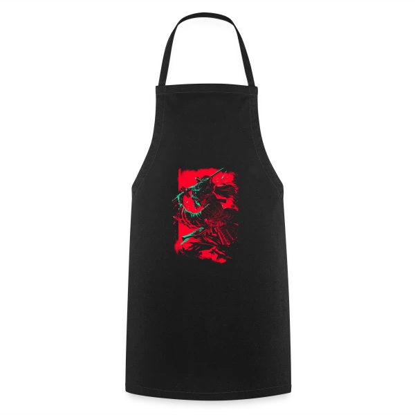 Fille Samurai Anime au Katana sur Tablier de cuisine